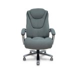 Sillón Ergo531 basculante tapizado tela y 3D color gris base cromo ruedas nailon 60mm