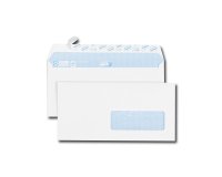 Enveloppe blanches 110 x 220 mm GPV 90 g avec fenêtre 35 x 100 mm - Boîte de 500