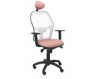 Silla Jorquera malla blanca asiento bali con cabecero fijo
 - Rosa palido