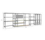 Rayonnage MODULO - Module 6 étagères - 24 plateaux