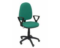 Ayna brazos fijos ruedas parquet tapizado
 - Verde