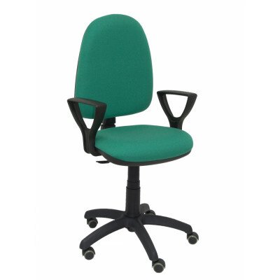 Ayna brazos fijos ruedas parquet tapizado - Verde