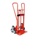 Diable escalier acier 250 kg bavette fixe 490 x 180 mm roue caoutchouc