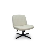 Chaise pivotante, inclinable Opti542, tissu crème, sans roulettes