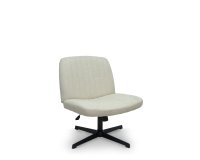 Draaibare en kantelbare stoel Opti542, crèmekleurige stof, zonder wielen