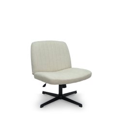 Chaise pivotante, inclinable Opti542, tissu crème, sans roulettes