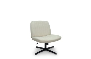 Chaise pivotante, inclinable Opti542, tissu crème, sans roulettes