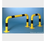 Barrières de protection droite ou en angle Tube Ø 76 x 2 mm d'épaisseur  HT 60 x L120 cm - Long. Hors tout 129 cm