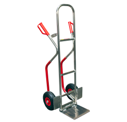 Diable pliant aluminium avec patins 200 kg bavette pliable