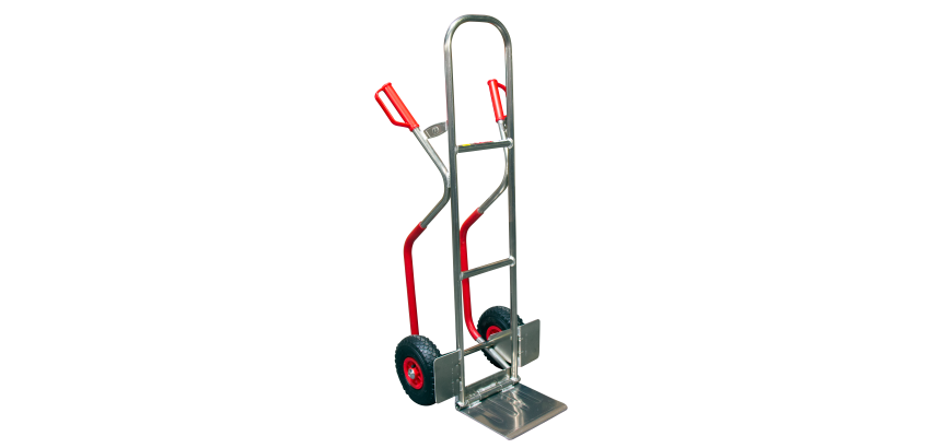 Diable pliant aluminium avec patins 200 kg bavette pliable