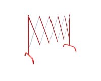 Barriere extensible acier rouge/blanc