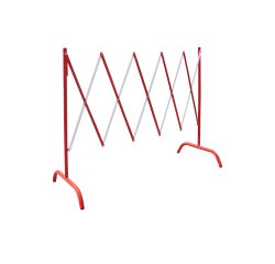 Barriere extensible acier rouge/blanc