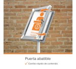 Porta carteles para suelo A-frame A1 con cerradura Nobo Premium Plus