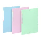 Chemises à élastiques 3 rabats A4 - RAINBOW PASTEL VIQUEL - Coloris assortis - Lot de 3