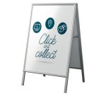 Porta carteles para suelo A-frame A1 Nobo Essence con esquinas en inglete