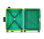 valise cabine slim 4 doubles roues 55 cm Color Block hardside Citron