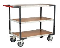 Servante montée 3 plateaux médium 400 kg 1000 x 600 mm roue TPE