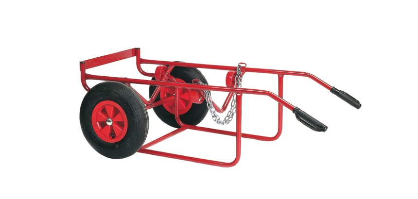 Diable-chantier à fût 220 L 750 x 500 x 1290 mm roue pneumatique