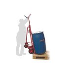 Diable porte-fût 350 kg 570 x 550 x 1800 mm roue caoutchouc