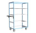 Servante multi-niveaux avec 3 étagères plateau tôle galvanisée 250 kg 1000 x 600 mm roue TPE