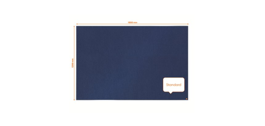 Tablero de anuncios de fieltro Nobo Impression Pro de 1800x1200 mm