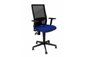 Silla Povedilla respaldo malla negro asiento bali azul