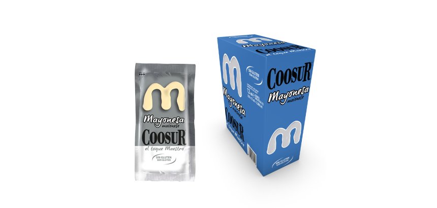 Mayonesa en monodosis  de12 g Coosur - Caja de 250 unidades