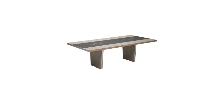 Xennon meeting table L.281 x D.140 cm with leather insert