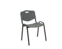 Lot de 4 chaises de réunion ROBLEDO PVC - Gris