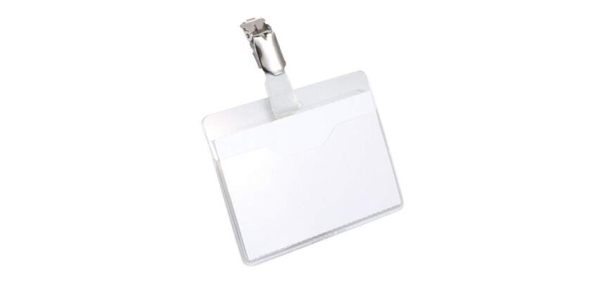 Porte-badge 60x90 mm avec clip - Boîte de 25