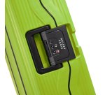 valise cabine slim 4 doubles roues 55 cm Color Block hardside Citron