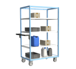 Servante multi-niveaux avec 3 étagères plateau bois 250 kg 1000 x 600 mm roue TPE