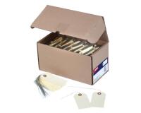 Etiquette à suspendre, 120 x 57 mm, avec fil de fer