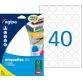Étiquettes rondes multi-usages blanches Ø 24 mm Agipa 114004 - Pochette de 640