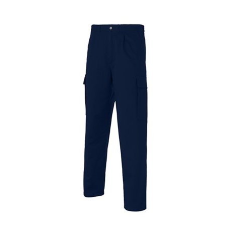 Pantalón multibolsillos algodón/elastano talla 44 - Azul marino
