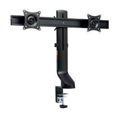 Brazo SmartFit™ de ahorro de espacio para dos monitores