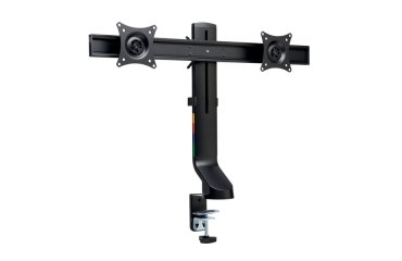 Brazo SmartFit™ de ahorro de espacio para dos monitores