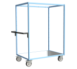 Servante multi-niveaux plateau tôle galvanisée 500 kg 1200 x 800 mm roue TPE