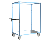 Servante multi-niveaux plateau tôle galvanisée 500 kg 1200 x 800 mm roue TPE