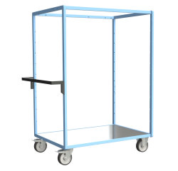 Servante multi-niveaux plateau tôle galvanisée 500 kg 1200 x 800 mm roue TPE