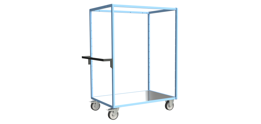 Servante multi-niveaux plateau tôle galvanisée 500 kg 1200 x 800 mm roue TPE