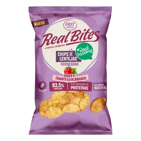 Bolsa Real Bites Tomate Albahaca Frit Ravich - 80g