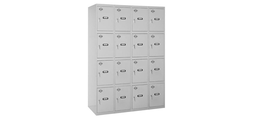 Taquilla desmontada Simon Locker desm. 4 puertas 4/16 300 (1200) gri