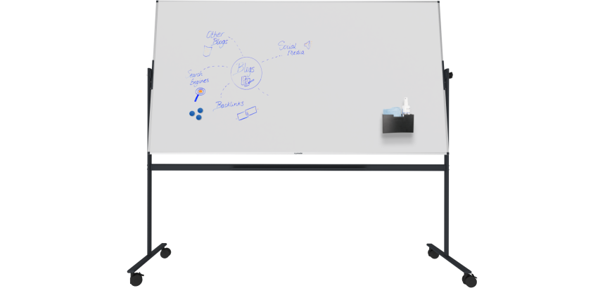Tableau blanc rotatif émaillé UNITE PLUS 120x220cm - Legamaster