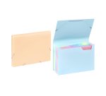 Trieur plastique Viquel Rainbow à soufflet 6 divisions A4 - pastel