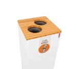 Collecteur à gobelets Lune Paxa 34L, bord en bambou