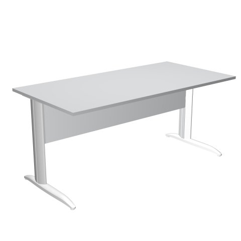 Mesa oficina Presto 160 pata metal T invertida - Gris