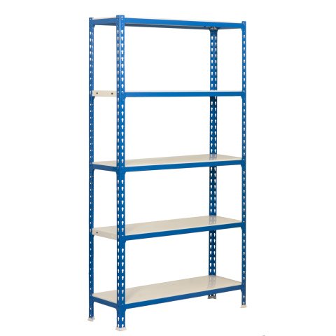 Estantería Simon Rack simonclick mini 5/300 azul/blanco 180x80x30