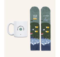 Kit Taza + Calcetines "Que me quiten lo viajao" talla 36-41
