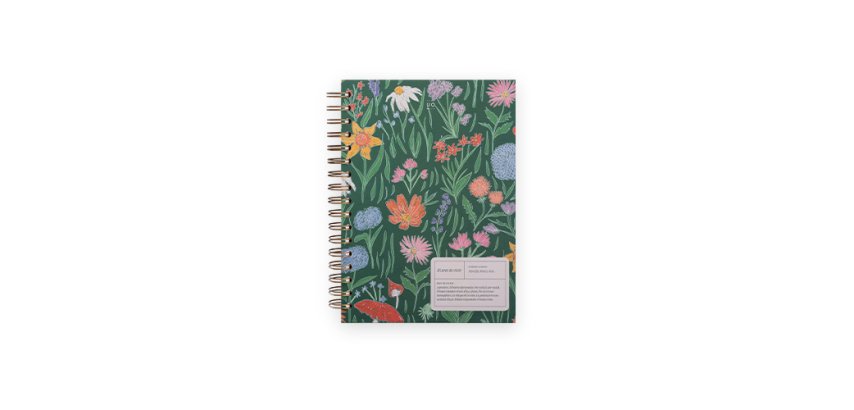 UO Libreta "El arte de vivir" flores, tamaño A5
